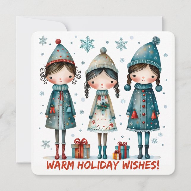 Cartes Pour Fêtes Annuelles Christmas Greeting Postcard (Devant)