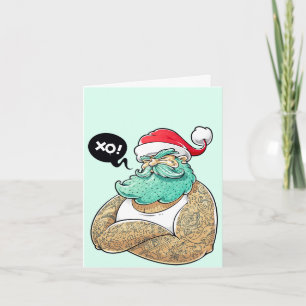 Cartes Pour Fêtes Annuelles Christmas Hipsta Santa Claus
