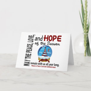 Cartes Pour Fêtes Annuelles Christmas Holiday Snow Globe 1 Head & Neck Cancer