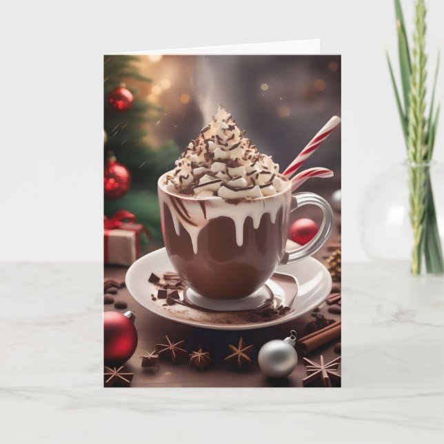 Cartes Pour Fêtes Annuelles Christmas Hot Chocolate Recipe Christmas Card (Devant)