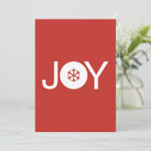 Christmas Joy Red Christmas Card