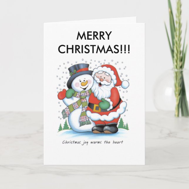 Cartes Pour Fêtes Annuelles christmas_joy_warms_heart_santa_claus_frost (Devant)