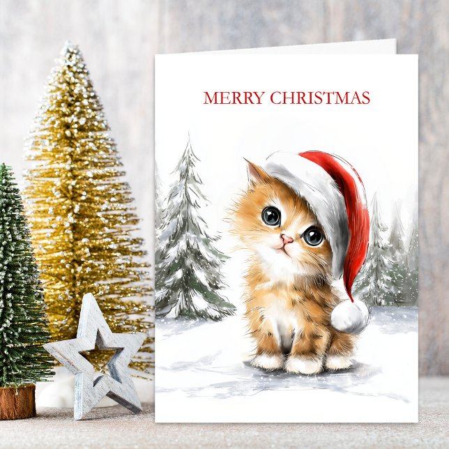 Cartes Pour Fêtes Annuelles Christmas Kitten (Créateur téléchargé)