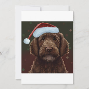 Cartes Pour Fêtes Annuelles Christmas Labradoodle, cadeau Amoureux des chiens 
