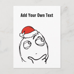 Cartes Pour Fêtes Annuelles Christmas Le Me Memes Thinkin Custom text EDITABLE