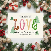Christmas Love Typographie moderne Appartement Car
