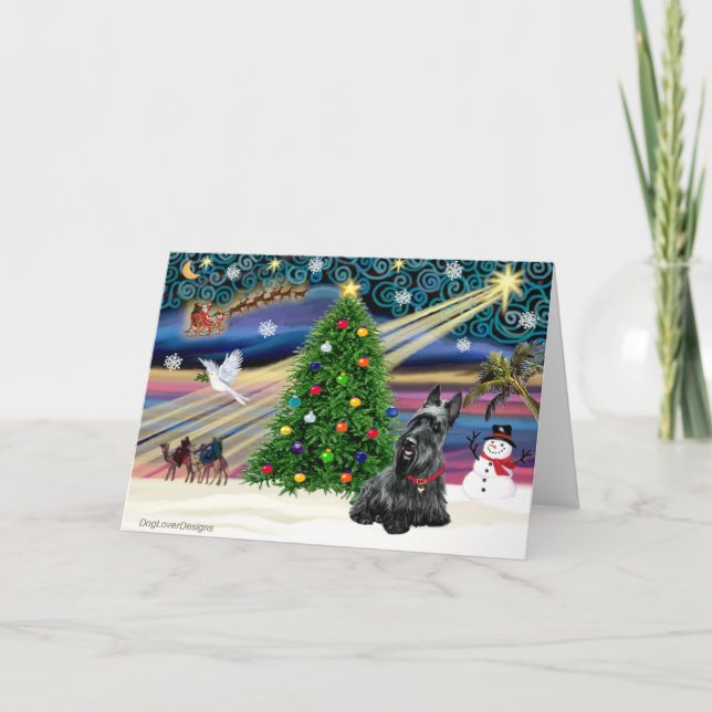 Cartes Pour Fêtes Annuelles Christmas Magtish Terrier écossais 2B (Devant)