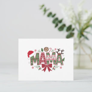 Cartes Pour Fêtes Annuelles Christmas Mama Coquette Bow Mama Claus Tree Cake