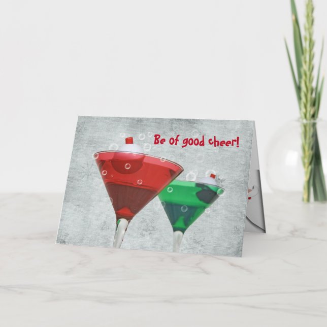 Cartes Pour Fêtes Annuelles Christmas Martinis avec Bobbers (Devant)