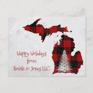 Cartes Pour Fêtes Annuelles Christmas Michigan Buffalo Plaid
