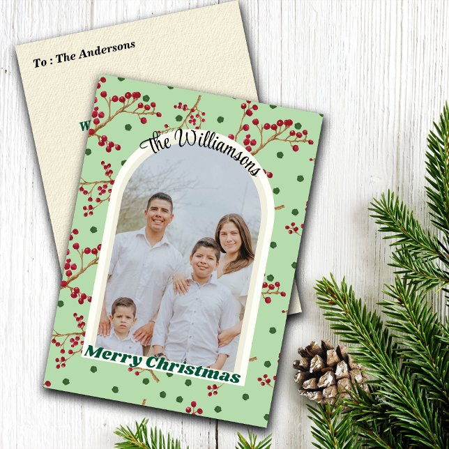 Cartes Pour Fêtes Annuelles Christmas Mistletoes Custom Photo Holiday Cards (Créateur téléchargé)