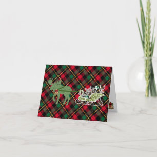 Cartes Pour Fêtes Annuelles Christmas Moose Sleigh Topiary