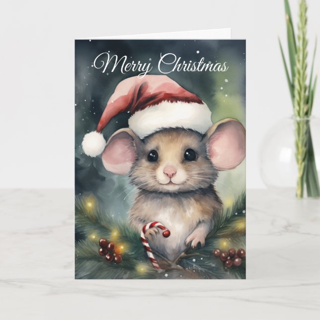 Cartes Pour Fêtes Annuelles Christmas Mouse (Devant)