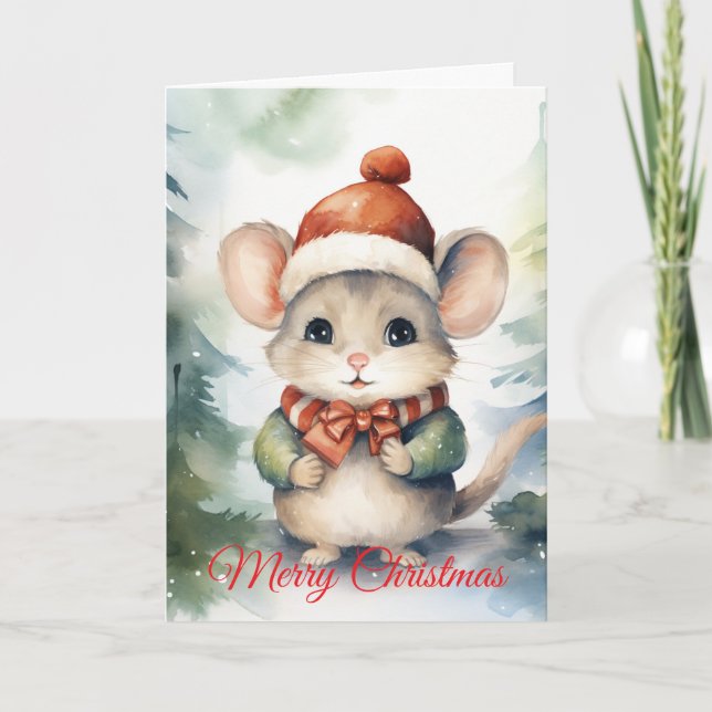 Cartes Pour Fêtes Annuelles Christmas Mouse (Devant)