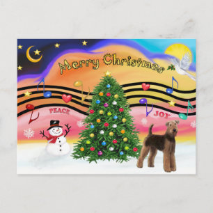Cartes Pour Fêtes Annuelles Christmas Music 2 - Airedale (stand)