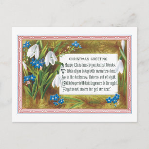 Cartes Pour Fêtes Annuelles Christmas Old-fashioned, Snowdrops