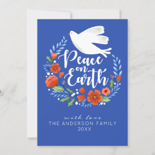 Cartes Pour Fêtes Annuelles Christmas Peace on Earth Holiday Photo Card