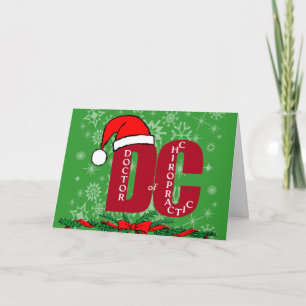 CARTES POUR FÊTES ANNUELLES CHRISTMAS PÈRE NOËL DC DOCTEUR MÉDECINE CHIROPRATI