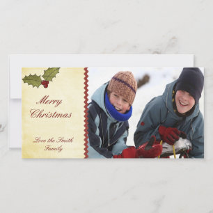 Cartes Pour Fêtes Annuelles Christmas Photocard