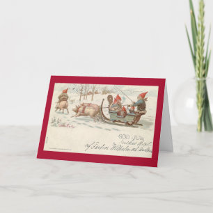 Cartes Pour Fêtes Annuelles Christmas pigs