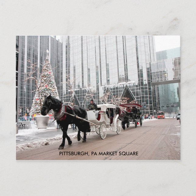 Cartes Pour Fêtes Annuelles Christmas Pittsburgh PA Carré du marché (Devant)