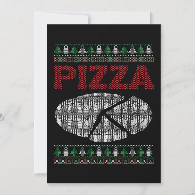 Cartes Pour Fêtes Annuelles Christmas Pizza Lover Funny Winter Holiday Gift (Devant)