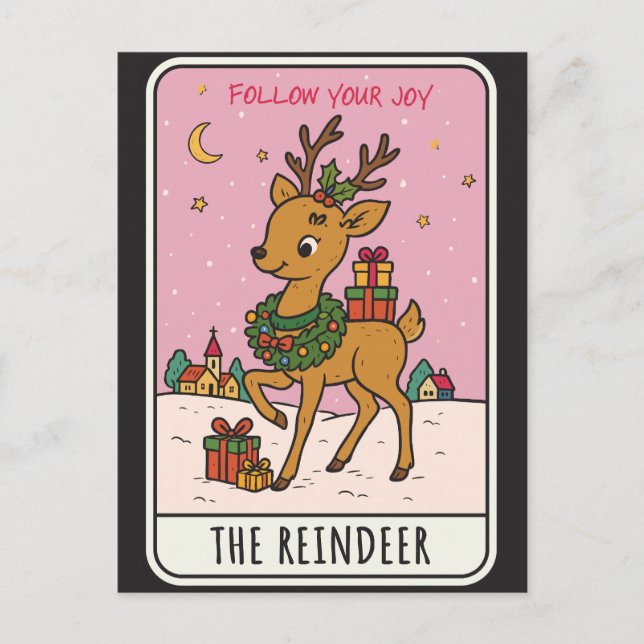 Cartes Pour Fêtes Annuelles Christmas Reindeer  (Devant)