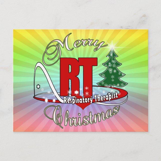 Cartes Pour Fêtes Annuelles CHRISTMAS RT Respiratory Therapy (Devant)