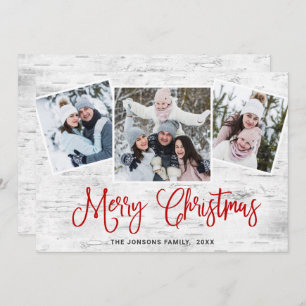 Cartes Pour Fêtes Annuelles Christmas Rustic Birch Bark