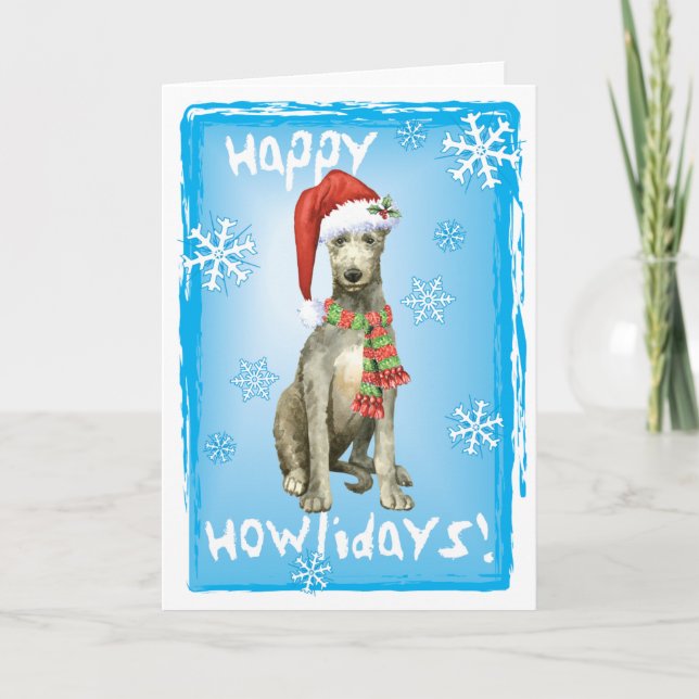 Cartes Pour Fêtes Annuelles Christmas Scottish Deerhound (Devant)