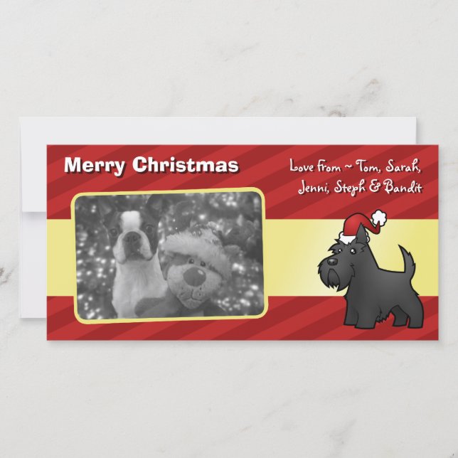 Cartes Pour Fêtes Annuelles Christmas Scottish Terrier (Devant)