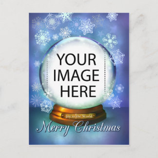 Cartes Pour Fêtes Annuelles Christmas Snow Globe pour votre propre photo