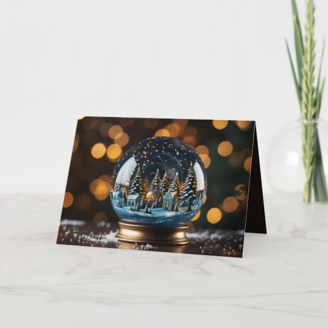 Cartes Pour Fêtes Annuelles Christmas Snowglobe (Devant)