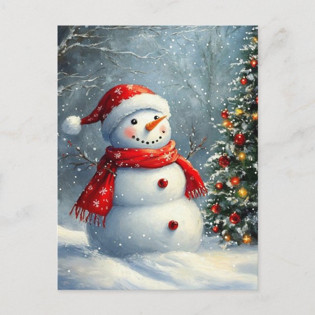Cartes Pour Fêtes Annuelles Christmas Snowman (Devant)