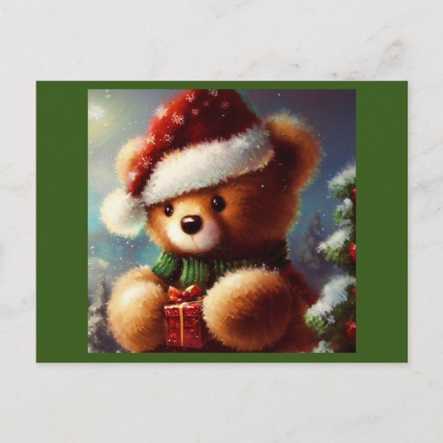 Cartes Pour Fêtes Annuelles Christmas Teddy Bear 2 (Devant)