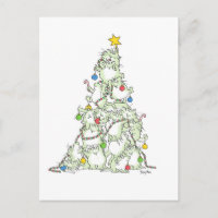 CHRISTMAS TREE OF KITTIES postcard par Boynton
