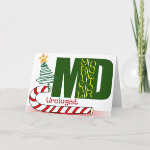 CARTES POUR FÊTES ANNUELLES CHRISTMAS UROLOGISTE - MÉDECIN - MD