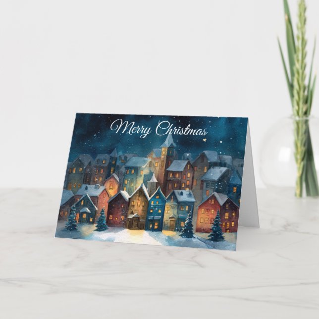 Cartes Pour Fêtes Annuelles Christmas Village (Devant)