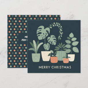 Cartes Pour Fêtes Annuelles Chritmas Orange Green Pots Plantes
