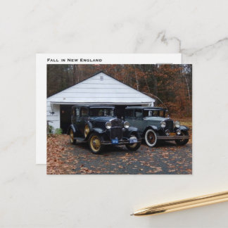 Cartes Pour Fêtes Annuelles Chute en Nouvelle-Angleterre