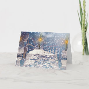 Cartes Pour Fêtes Annuelles Chutes de neige de Noël