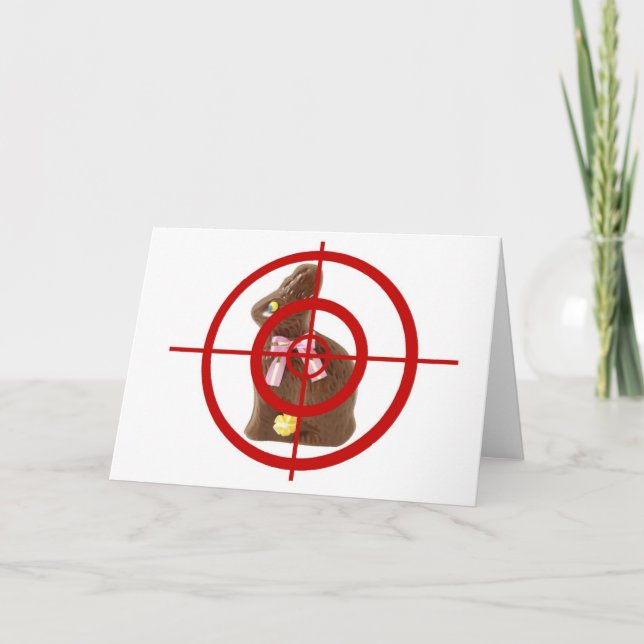 Cartes Pour Fêtes Annuelles Cible de lapin de Pâques de chocolat (Devant)