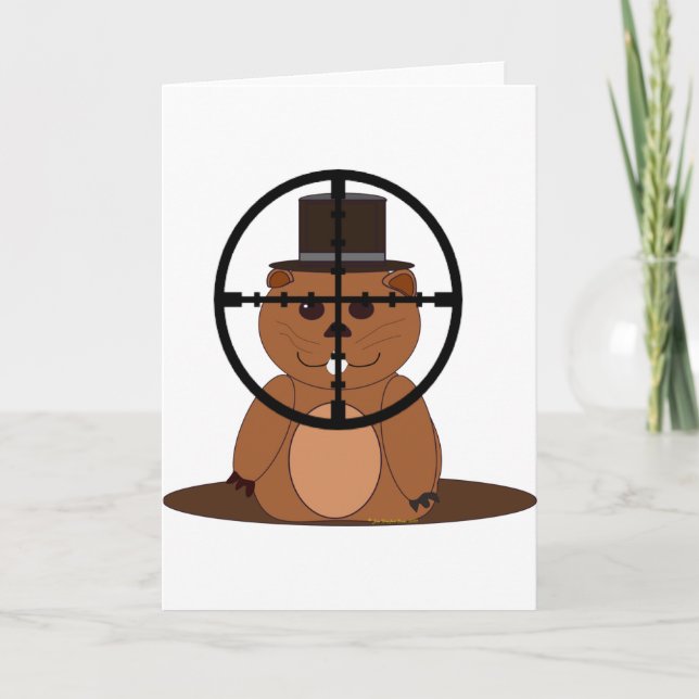 Cartes Pour Fêtes Annuelles Cible : marmotte (Devant)