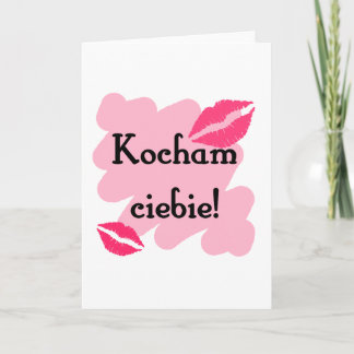 Cartes Pour Fêtes Annuelles Ciebie de Kocham - polonais je t'aime
