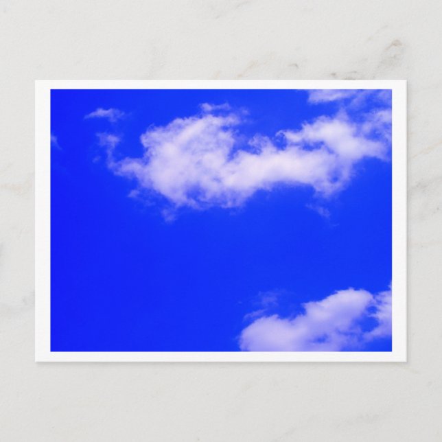 Cartes Pour Fêtes Annuelles Ciel bleu clair et nuages blancs (Devant)