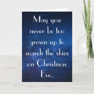 Cartes Pour Fêtes Annuelles Ciel bleu étoilé le soir de Noël