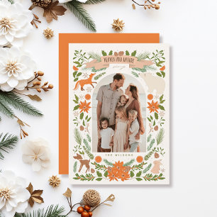 Cartes Pour Fêtes Annuelles Ciel & Nature Chanter Bois Animaux Crème 2Photo