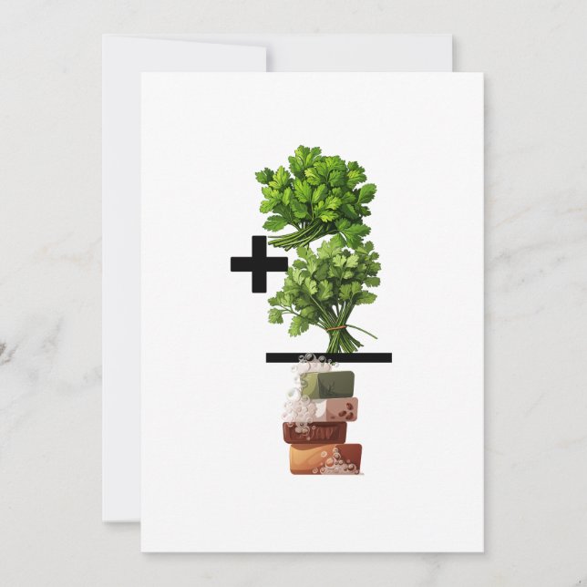 Cartes Pour Fêtes Annuelles Cilantro Math - Drôle Anti-Cilantro (Devant)