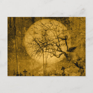 Cartes Pour Fêtes Annuelles Cimetière Jaune déplaisant d'apparence antique Hal