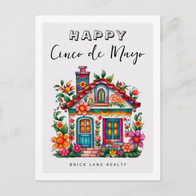 Cartes Pour Fêtes Annuelles Cinco De Mayo Promotionnels Immobilier (Devant)
